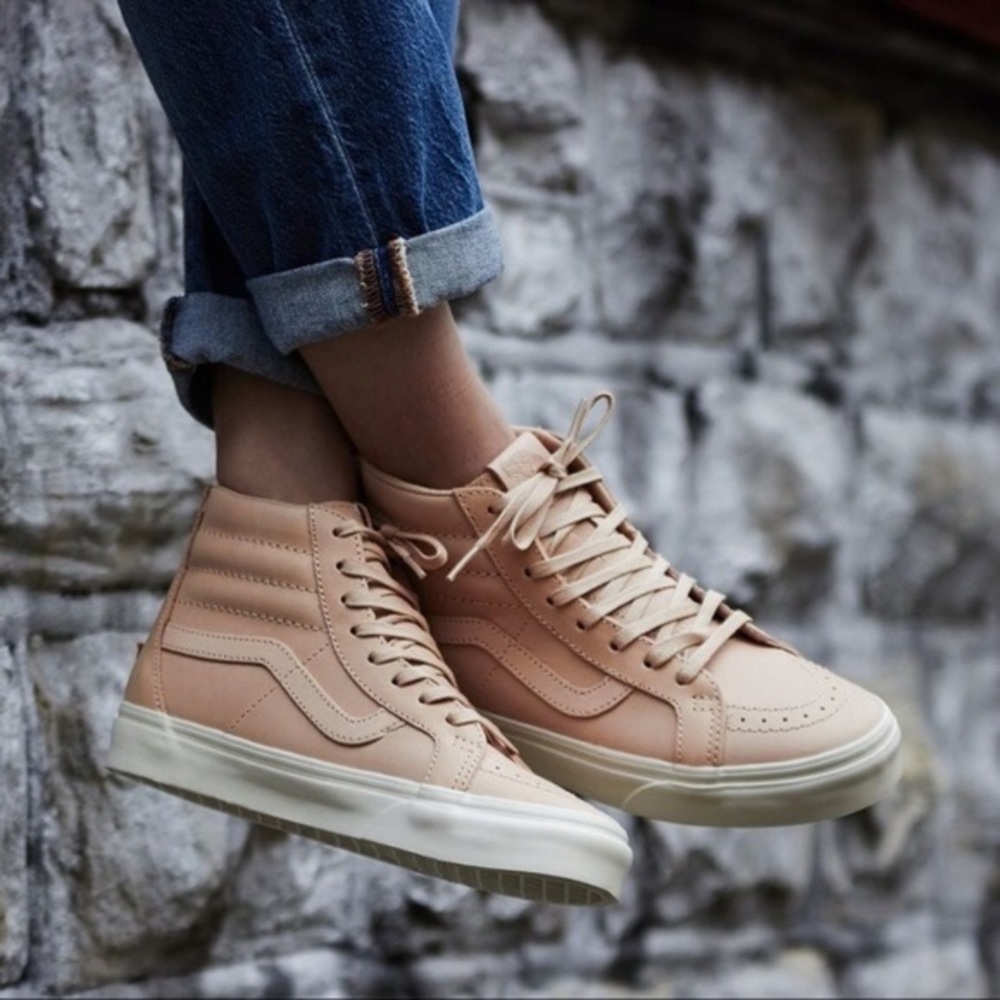 Vans Sk8 High Top Sneaker - Natural Blush Leather